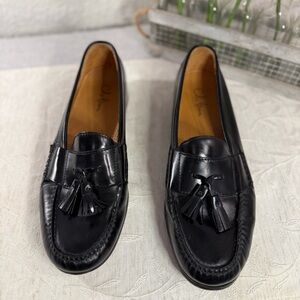 Cole Haan Tassel Loafers 03506 Men's Size 11 D Black Leather Slip-on Dress Shoes
